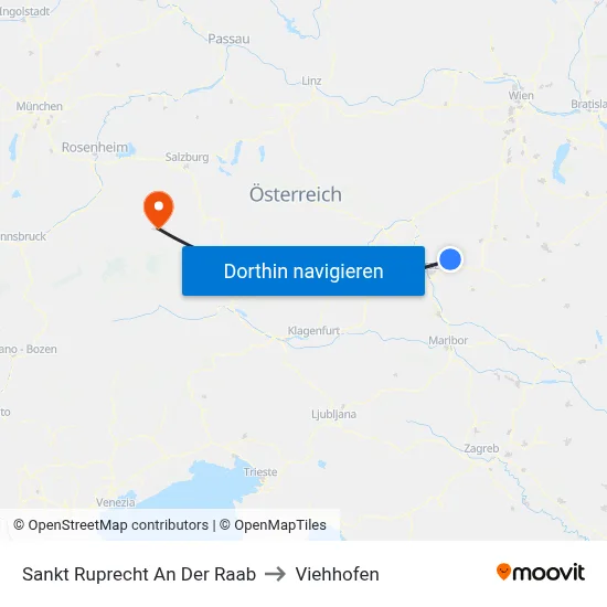 Sankt Ruprecht An Der Raab to Viehhofen map