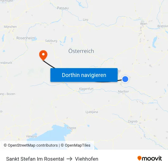 Sankt Stefan Im Rosental to Viehhofen map