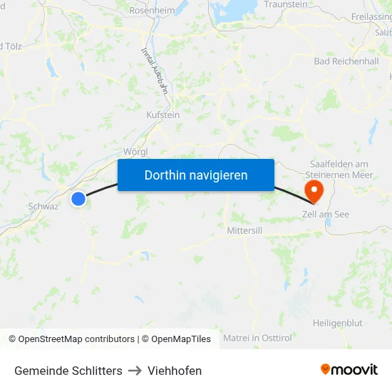 Gemeinde Schlitters to Viehhofen map