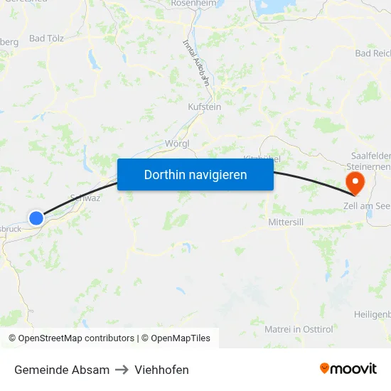 Gemeinde Absam to Viehhofen map