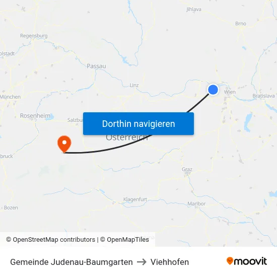 Gemeinde Judenau-Baumgarten to Viehhofen map