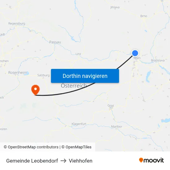 Gemeinde Leobendorf to Viehhofen map