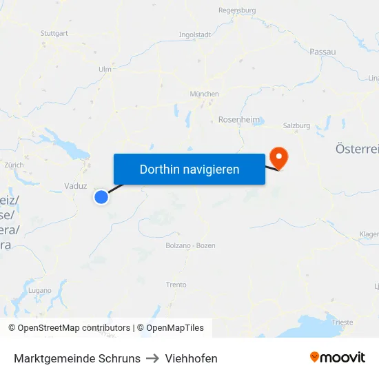 Marktgemeinde Schruns to Viehhofen map