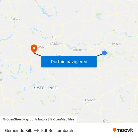Gemeinde Kilb to Edt Bei Lambach map