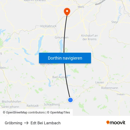 Gröbming to Edt Bei Lambach map