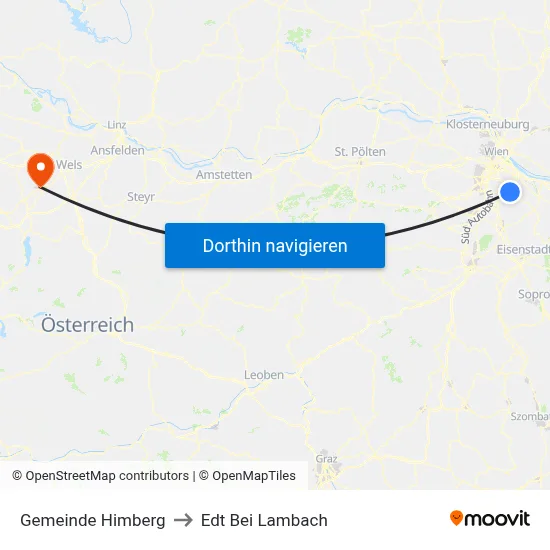 Gemeinde Himberg to Edt Bei Lambach map
