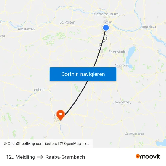12., Meidling to Raaba-Grambach map
