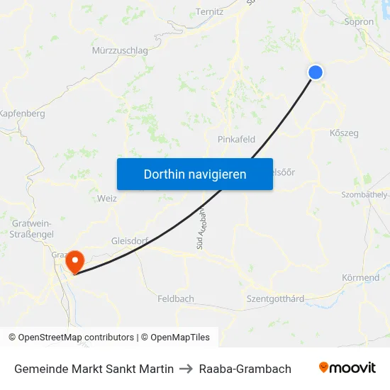 Gemeinde Markt Sankt Martin to Raaba-Grambach map