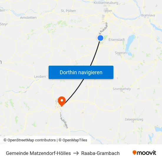 Gemeinde Matzendorf-Hölles to Raaba-Grambach map