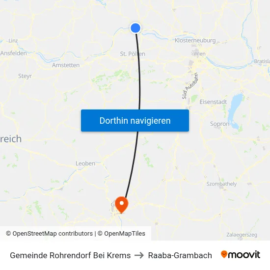 Gemeinde Rohrendorf Bei Krems to Raaba-Grambach map