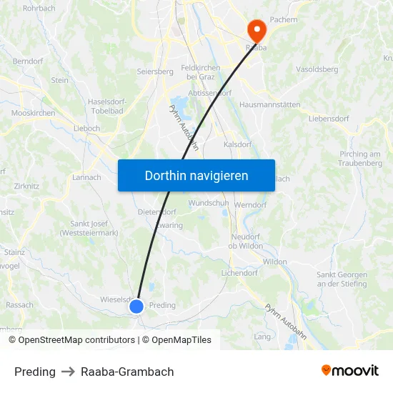 Preding to Raaba-Grambach map