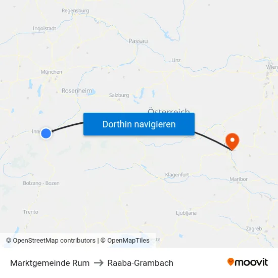 Marktgemeinde Rum to Raaba-Grambach map