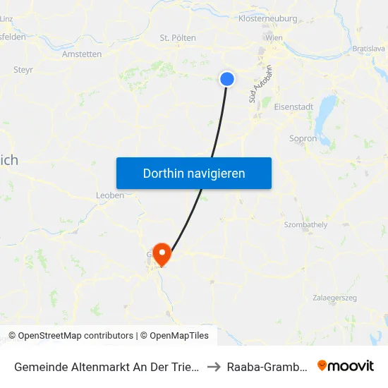 Gemeinde Altenmarkt An Der Triesting to Raaba-Grambach map