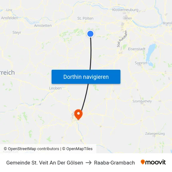 Gemeinde St. Veit An Der Gölsen to Raaba-Grambach map