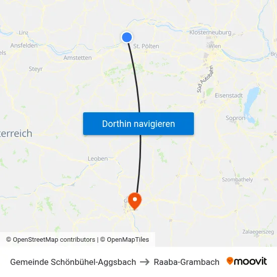 Gemeinde Schönbühel-Aggsbach to Raaba-Grambach map