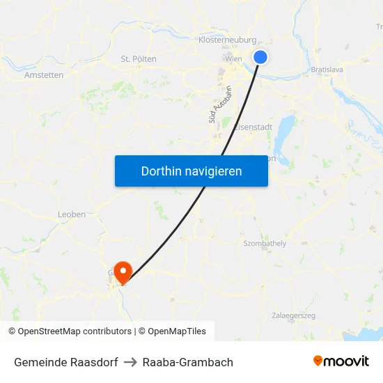 Gemeinde Raasdorf to Raaba-Grambach map