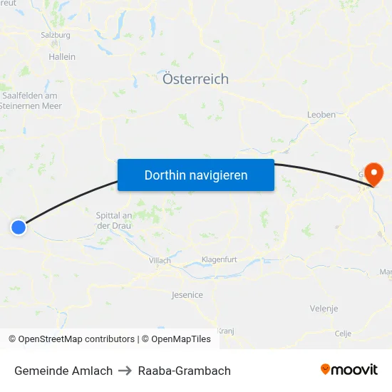 Gemeinde Amlach to Raaba-Grambach map