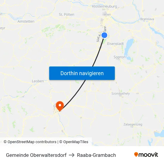 Gemeinde Oberwaltersdorf to Raaba-Grambach map