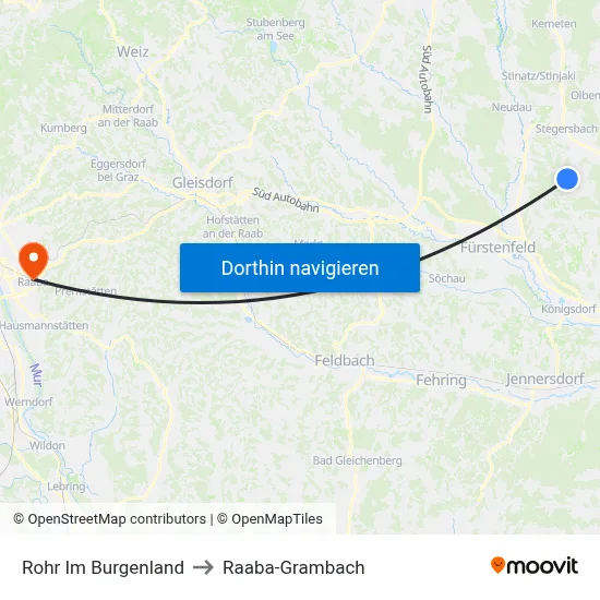 Rohr Im Burgenland to Raaba-Grambach map