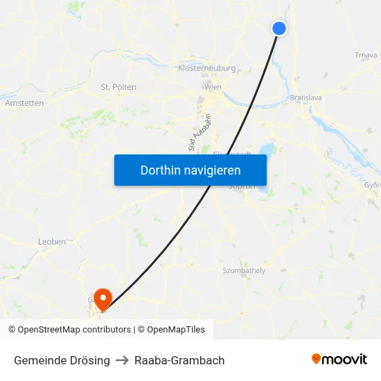 Gemeinde Drösing to Raaba-Grambach map