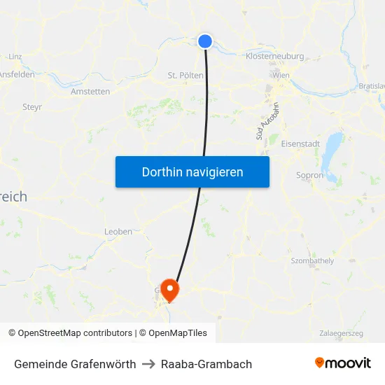 Gemeinde Grafenwörth to Raaba-Grambach map