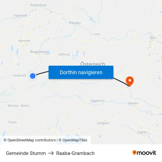 Gemeinde Stumm to Raaba-Grambach map