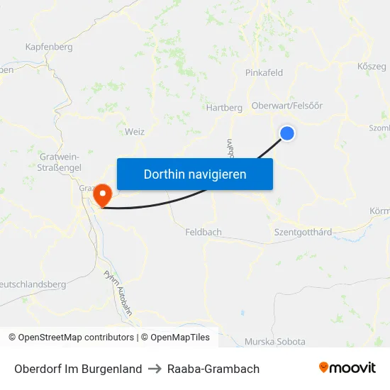 Oberdorf Im Burgenland to Raaba-Grambach map