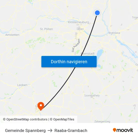 Gemeinde Spannberg to Raaba-Grambach map