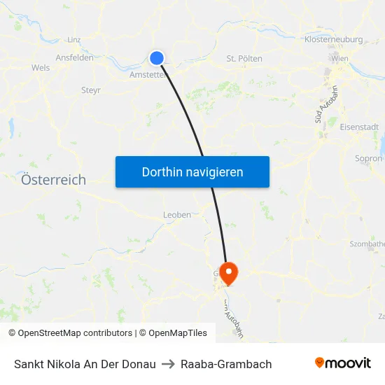 Sankt Nikola An Der Donau to Raaba-Grambach map