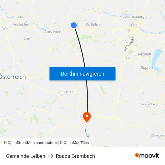 Gemeinde Leiben to Raaba-Grambach map