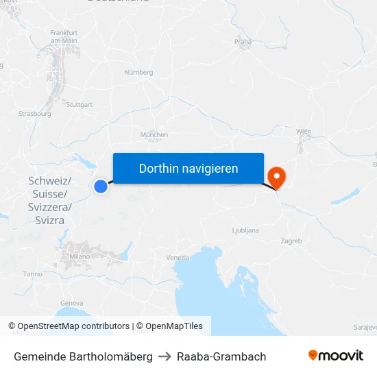 Gemeinde Bartholomäberg to Raaba-Grambach map