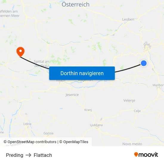 Preding to Flattach map