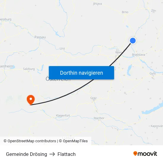 Gemeinde Drösing to Flattach map