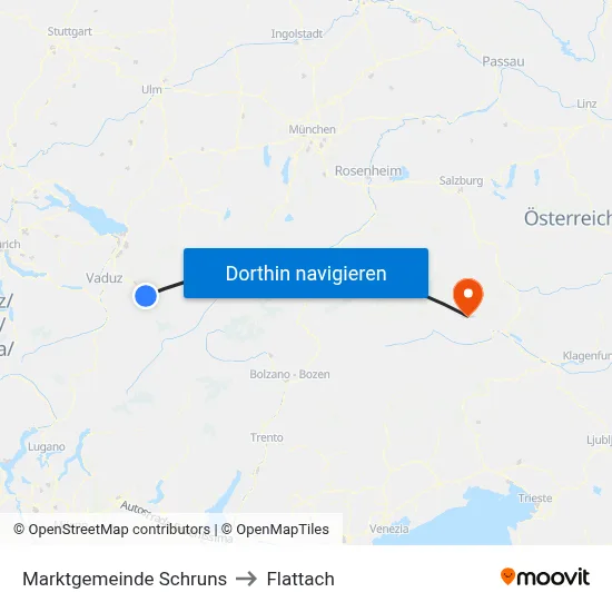 Marktgemeinde Schruns to Flattach map