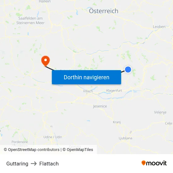 Guttaring to Flattach map