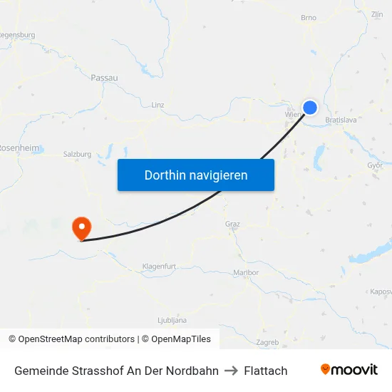 Gemeinde Strasshof An Der Nordbahn to Flattach map
