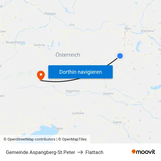 Gemeinde Aspangberg-St.Peter to Flattach map