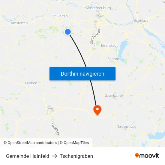 Gemeinde Hainfeld to Tschanigraben map
