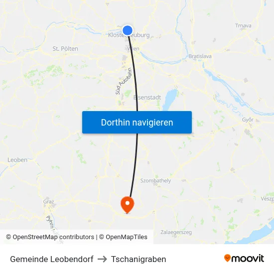 Gemeinde Leobendorf to Tschanigraben map