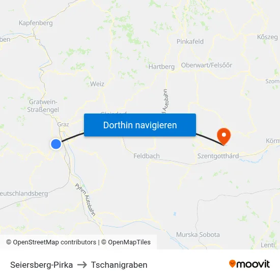 Seiersberg-Pirka to Tschanigraben map