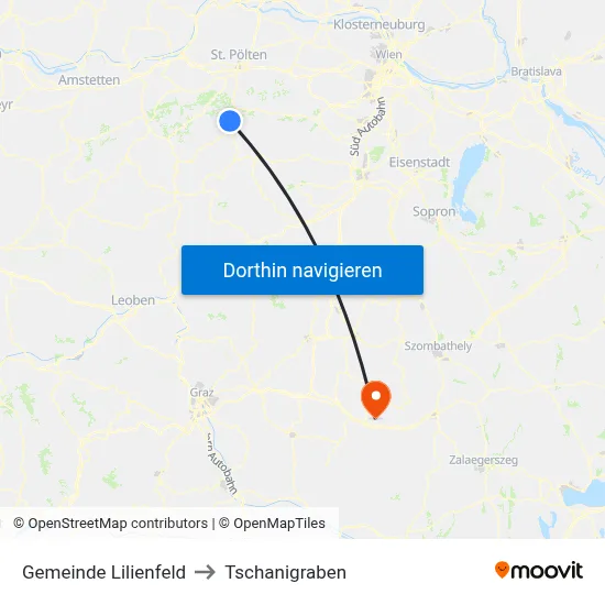 Gemeinde Lilienfeld to Tschanigraben map