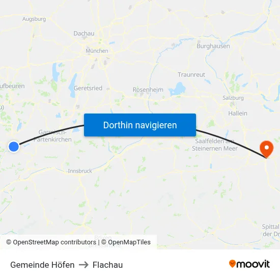 Gemeinde Höfen to Flachau map