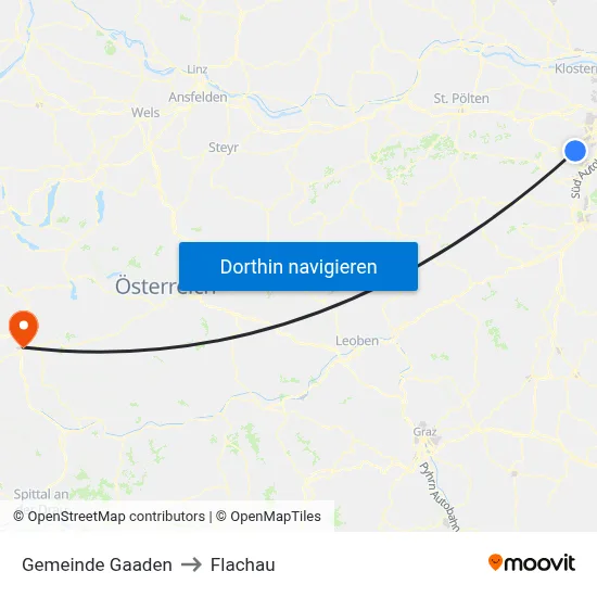 Gemeinde Gaaden to Flachau map