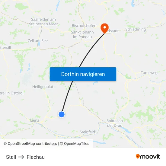 Stall to Flachau map