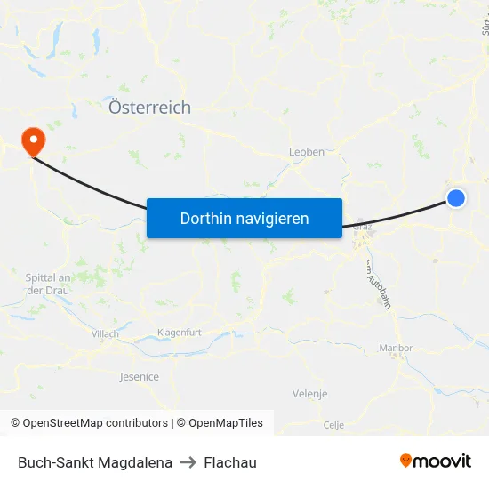 Buch-Sankt Magdalena to Flachau map