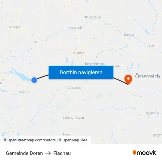 Gemeinde Doren to Flachau map