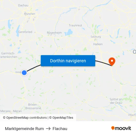 Marktgemeinde Rum to Flachau map