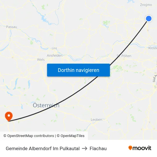 Gemeinde Alberndorf Im Pulkautal to Flachau map