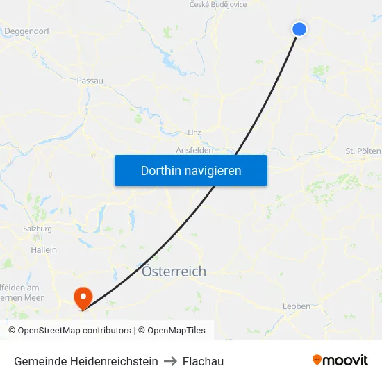 Gemeinde Heidenreichstein to Flachau map