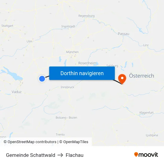 Gemeinde Schattwald to Flachau map
